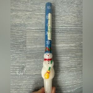 Vintage Carlton Cards taper snowman candle
10”